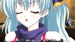 Хентай красотка в красивом белье гуляет по офису