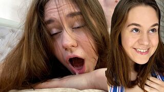 В конце ей полный рот спермы на кончают