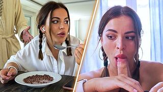 Утро с падчерицей